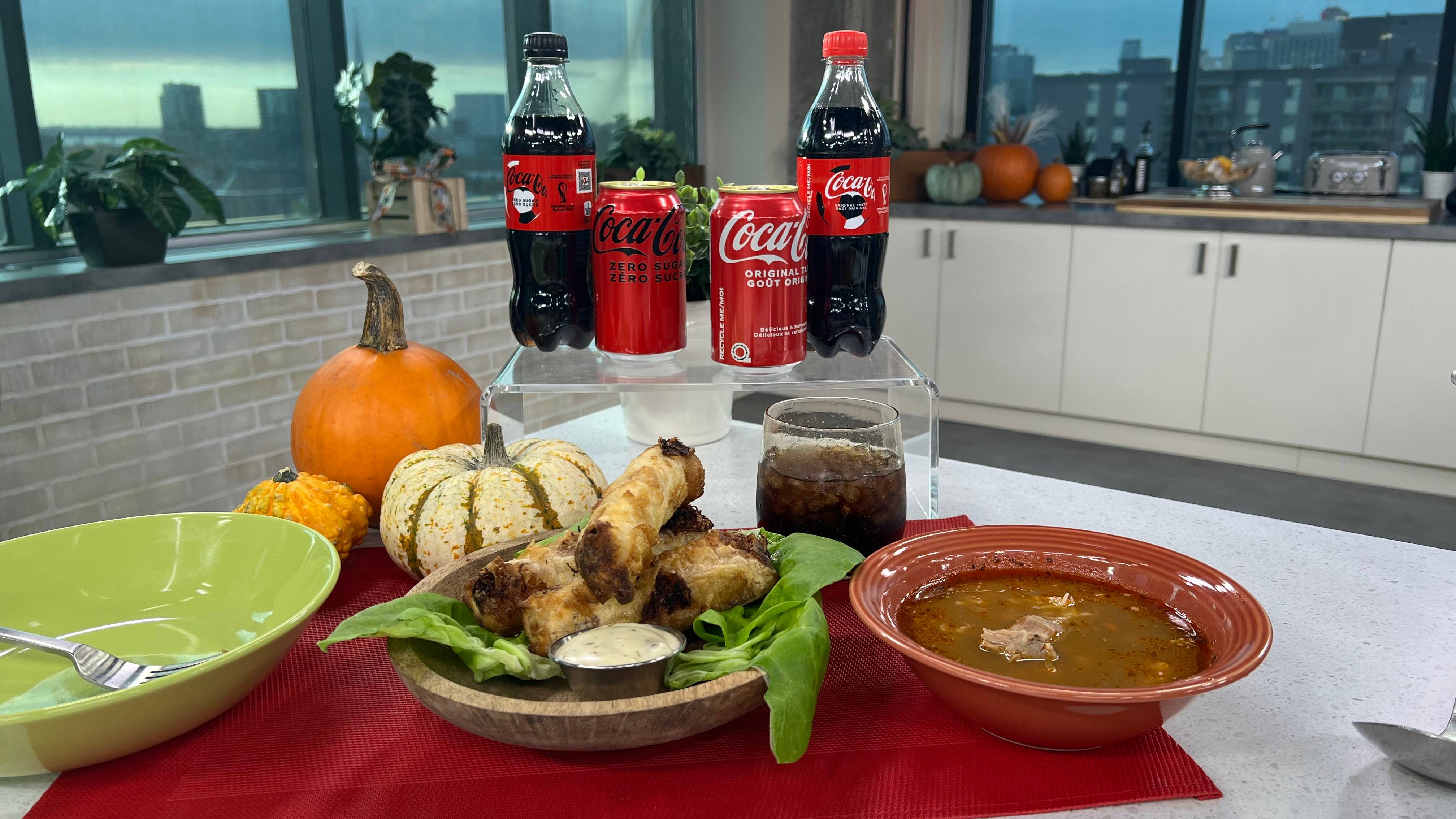 ROULEAUX ET SOUPE AU POULET