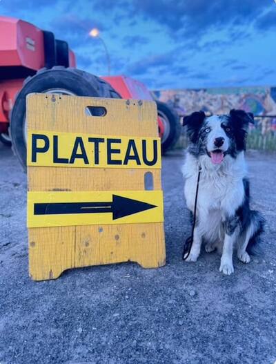 Scott en un set de película.