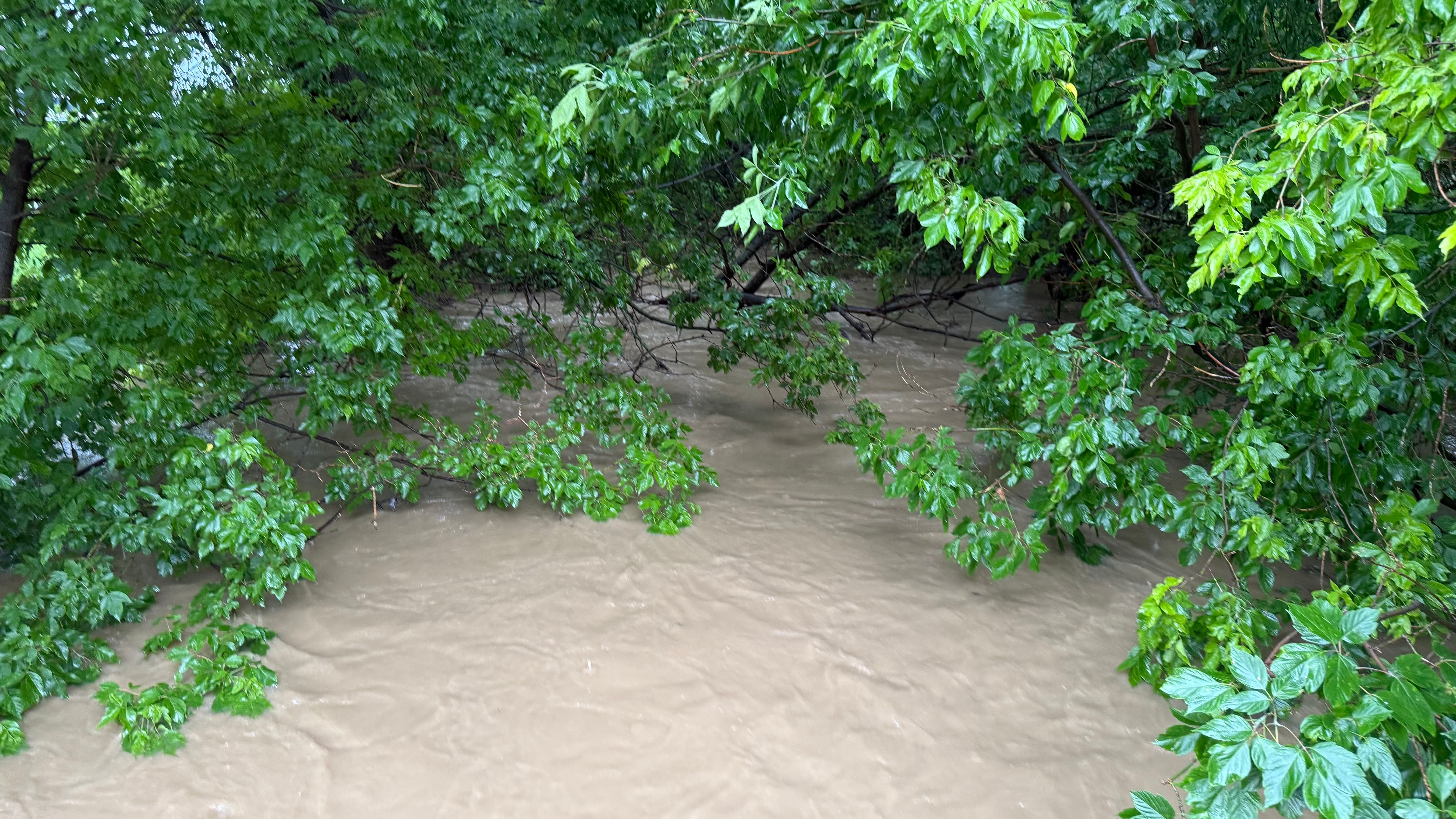 Une augmentation importante des crues des eaux dans un secteur de la Montérégie, le 20 juin 2026.