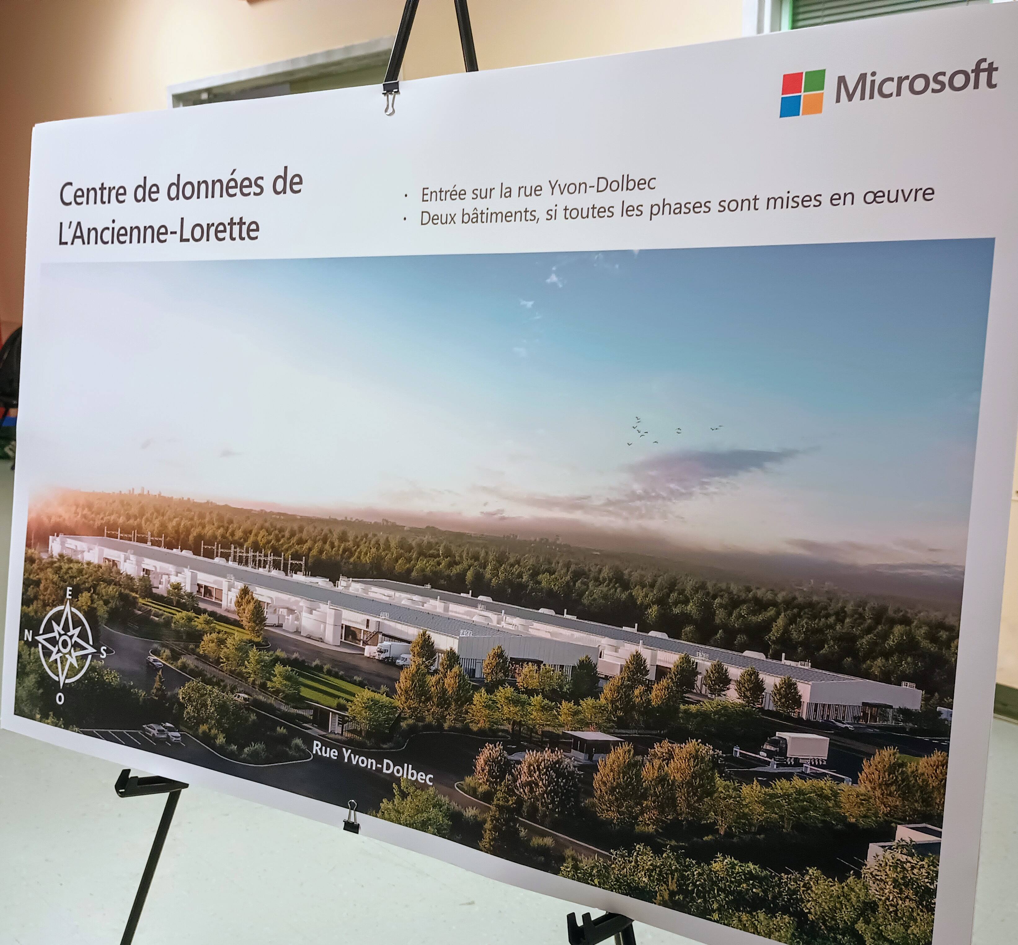 Le futur centre de données de Microsoft à L’AncienneLorette en 2026 JDQ