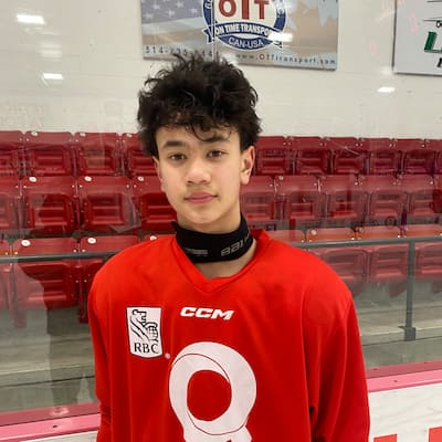 Liam Tep teve um treinamento privado no complexo esportivo Hockey Etcetera, em 4 de fevereiro de 2026, em Montreal, como titular de cliente da empresa Quartexx Management.