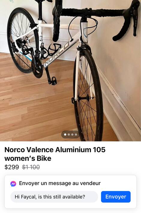 The bike was identified by the black electrical tape on the handlebars.