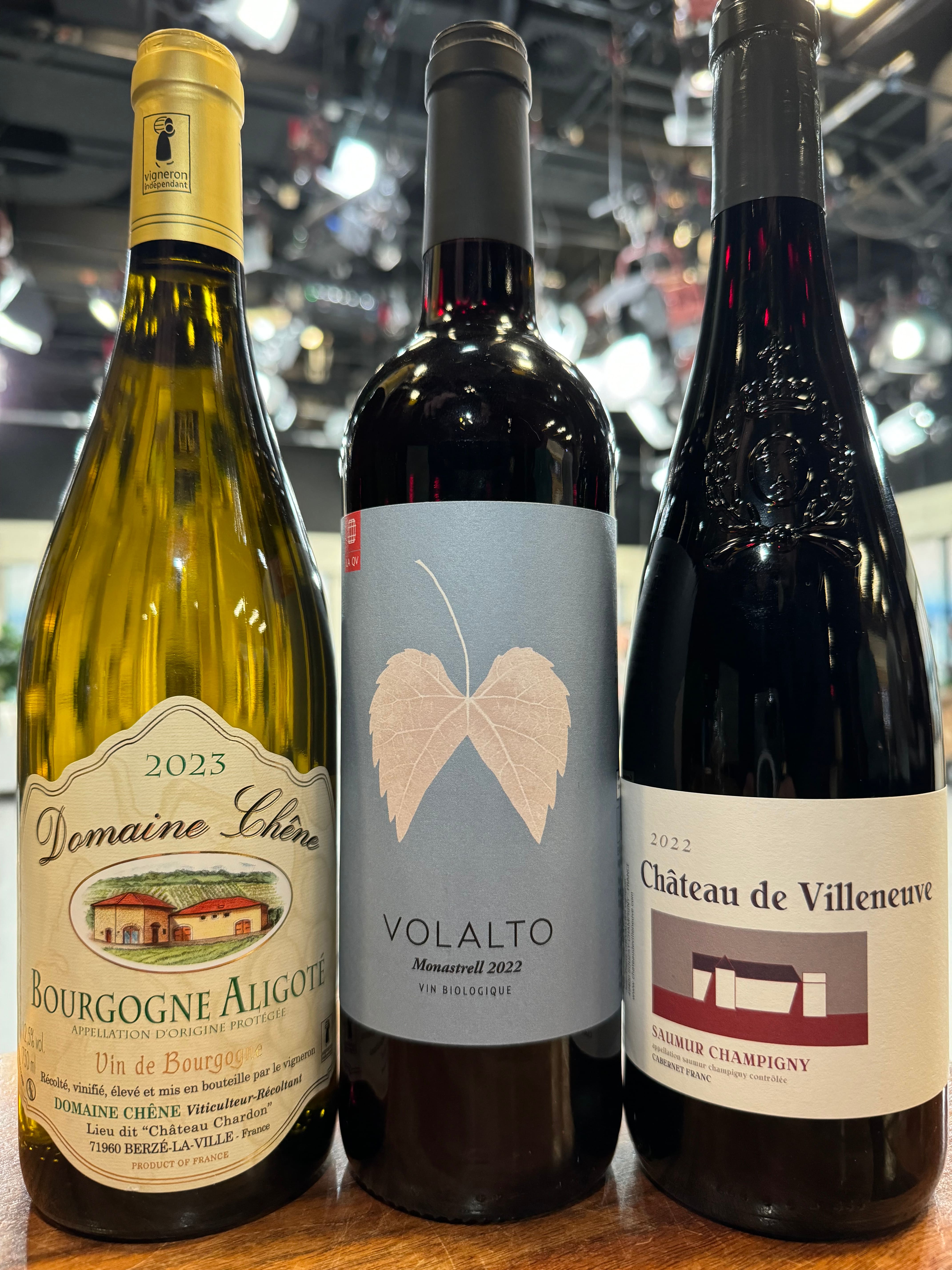 Trois bouteilles au monocépage