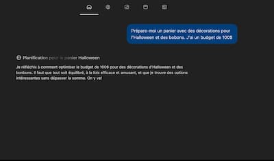 Atlas que responde a nuestra petición y que busca dónde crear nuestra cesta en la que encontramos dulces y adornos para Halloween.