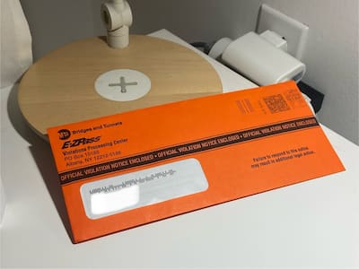 Our anonymous source has an envelope containing a letter from the New York State Thruway Commission.