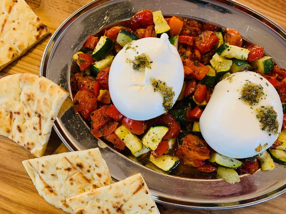 Image principale de l'article Fromage Burrata avec légumes grillés