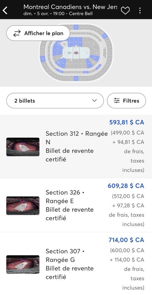 La chasse aux 50 buts de Cole Caufield: le prix des billets pour le ...