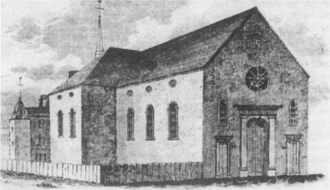 La première église Saint-Roch, 1829.