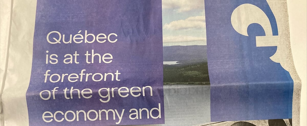 COP26: le Québec se paie une pub dans un grand quotidien écossais