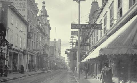 La rue Saint-Joseph, vers 1895, Jules-Ernest Livernois.