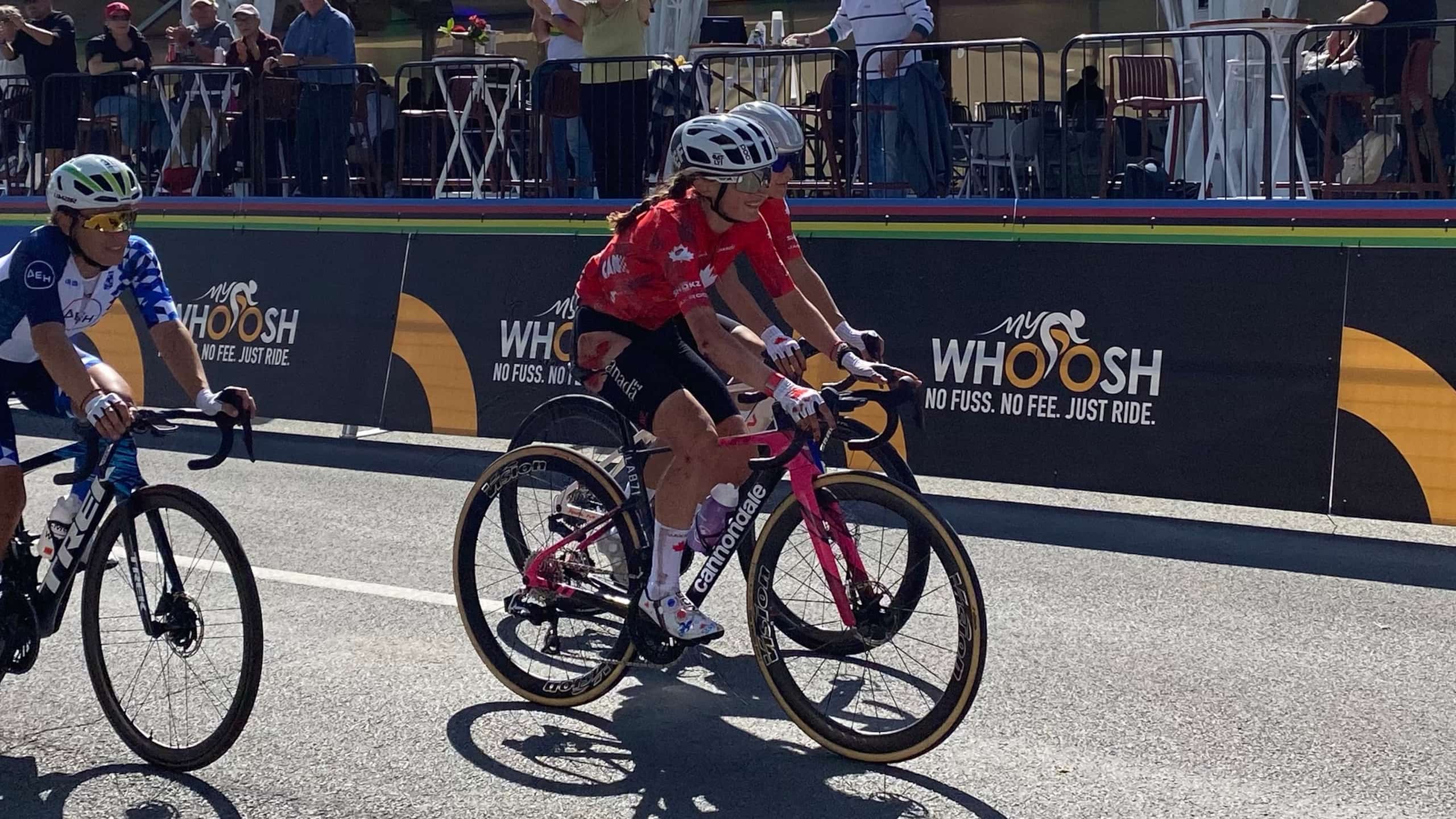 Photo: TVA Sports Magdeleine Vallières Mill Shows Resilience After Terrifying Crash at UCI Road World Championships