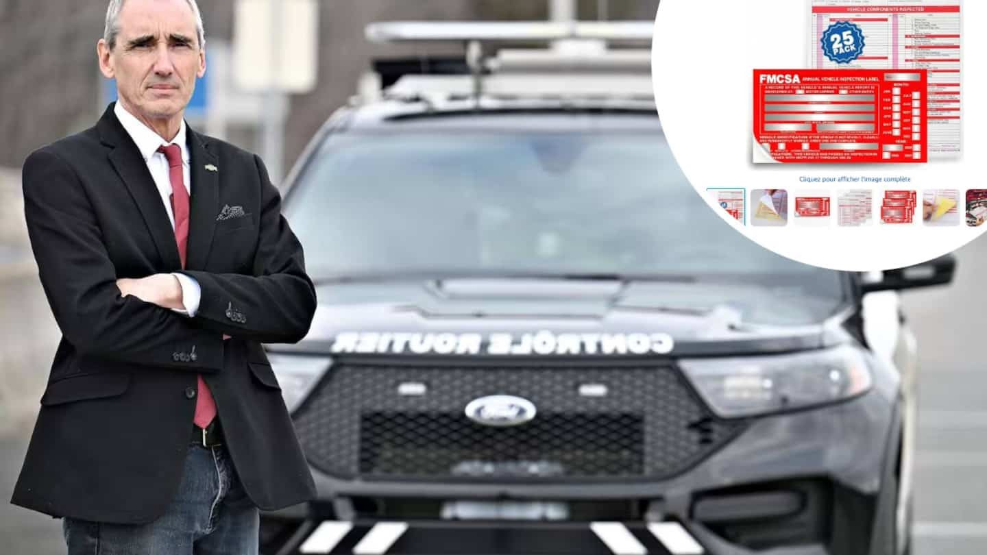 Des fraudeurs utilisent de fausses vignettes d'inspection pour leurs camions lourds