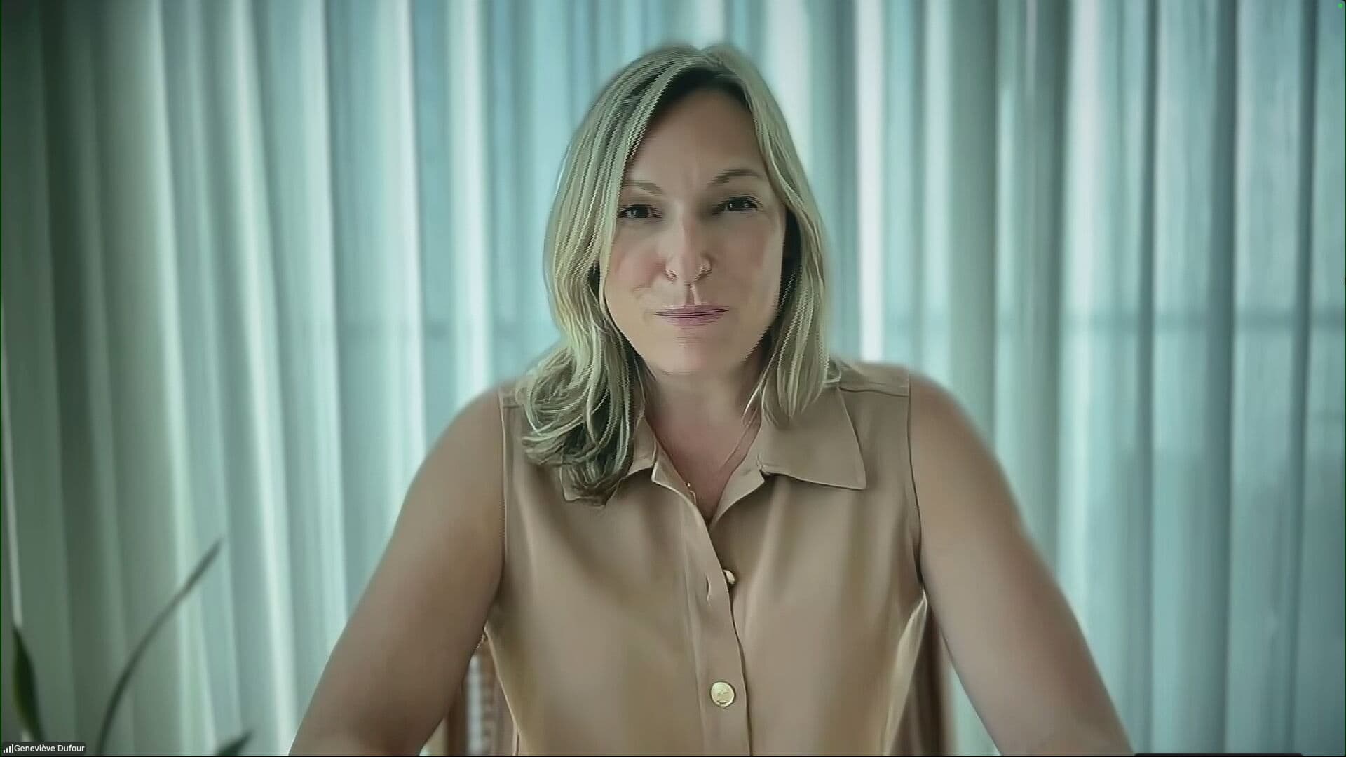 Geneviève Dufour, professeure titulaire et spécialiste en droit commercial et international à l'Université d'Ottawa, en entrevue à LCN, le 8 août 2026.