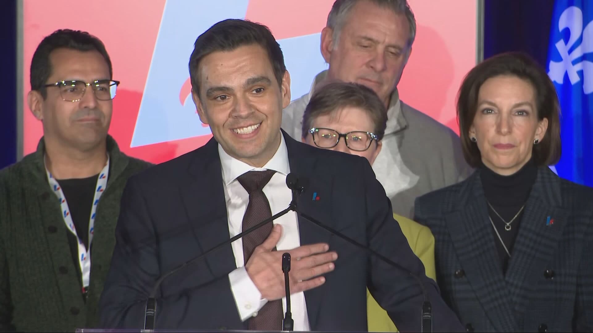 Charles Milliard, nouvellement couronné à la tête du Parti libéral du Québec (PLQ), s’est adressé à ses membres, dimanche.