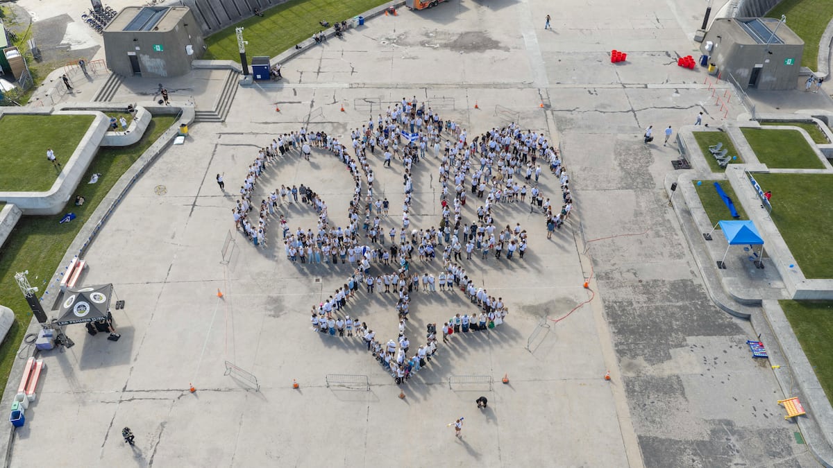Photo: journaldemontreal.com 480 People in Montreal Create Human Lily for World Record Attempt