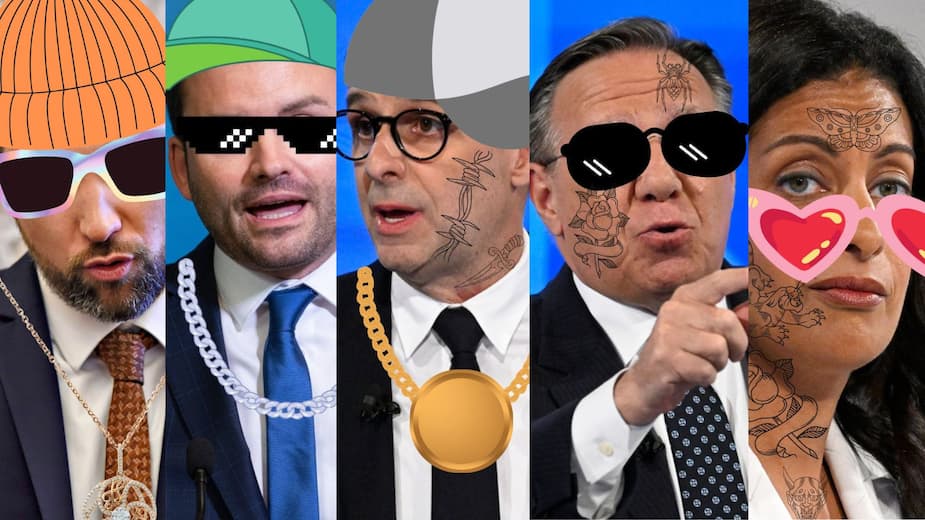 Image principale de l'article Les cinq chefs des partis et leur nom de rappeurs