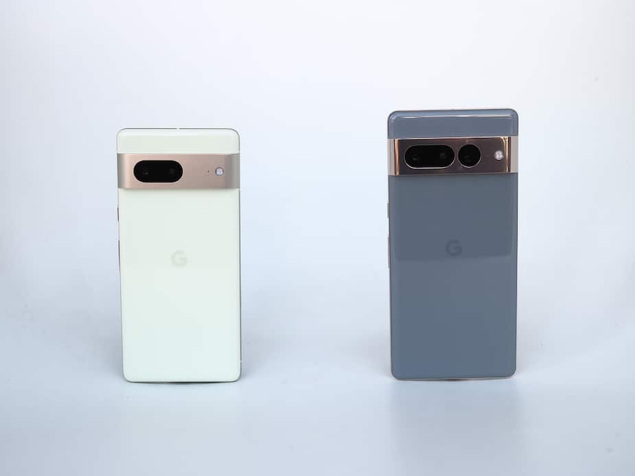 Les téléphones Pixel 7 et Pixel 7 Pro de Google.