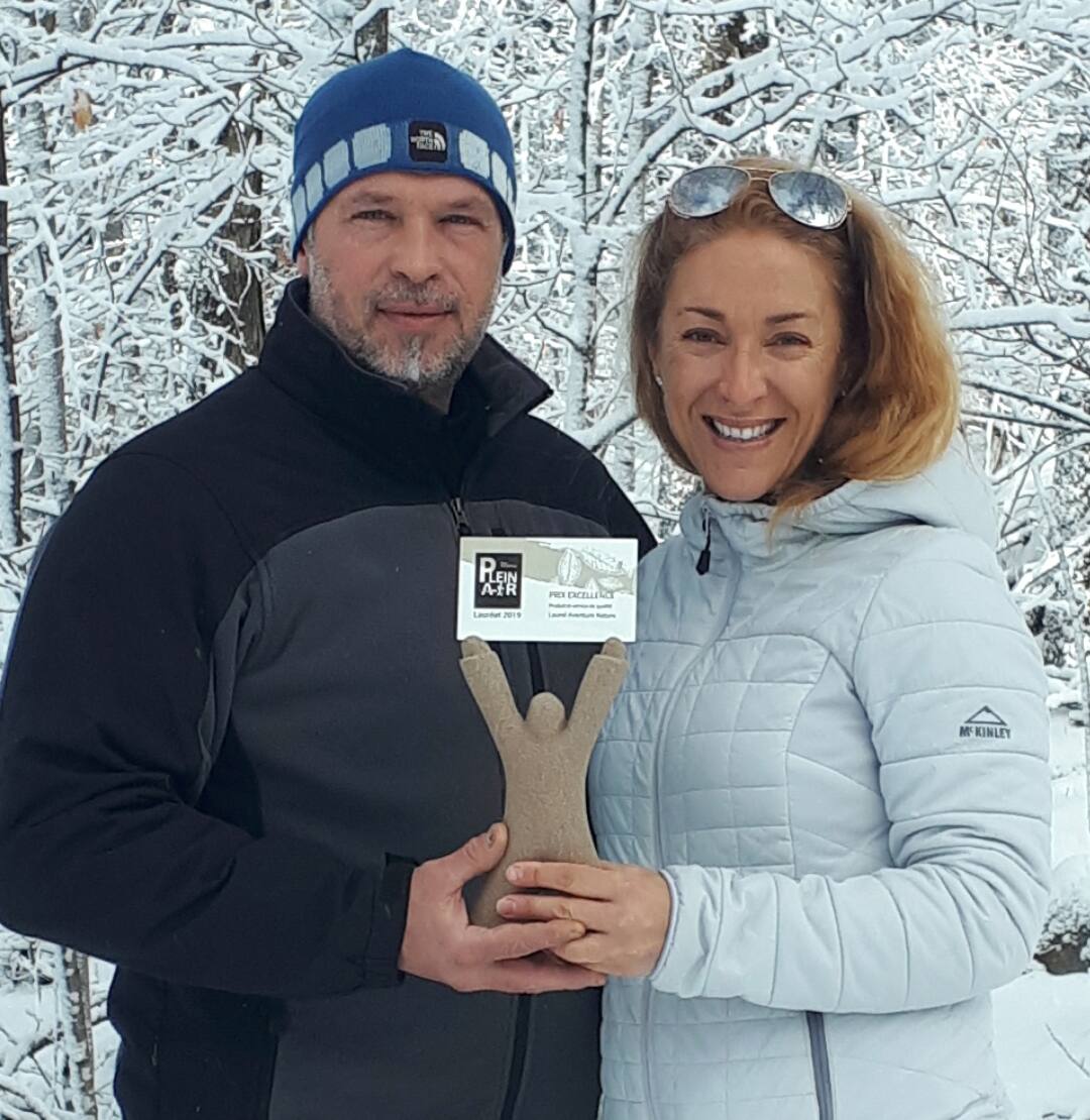 Marie-Hélène Durocher et son conjoint Yannick, co-propriétaires de Laurel Aventure Nature