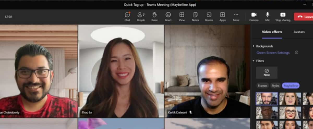 Offrez-vous un maquillage virtuel sur Teams