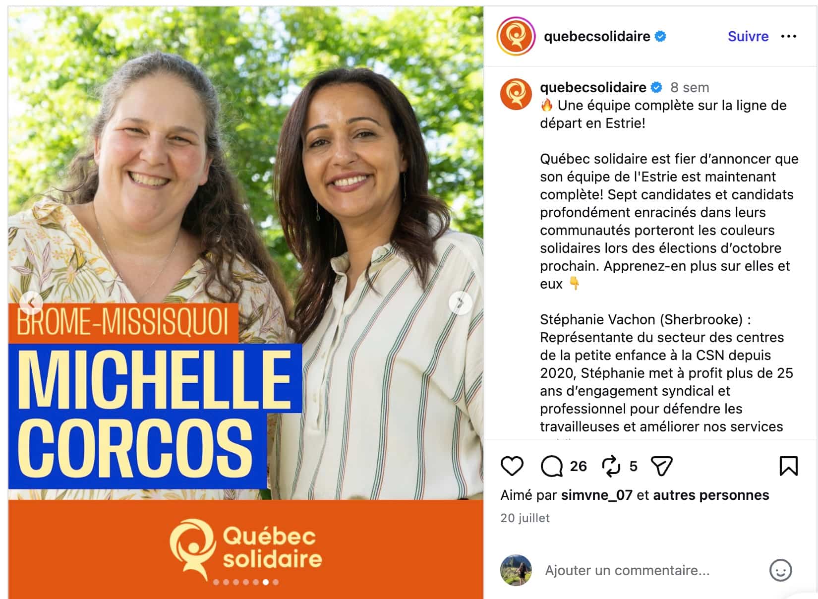 Une acupunctrice, aujourd’hui candidate de Québec solidaire, demandait des bouteilles de vin à ses clients