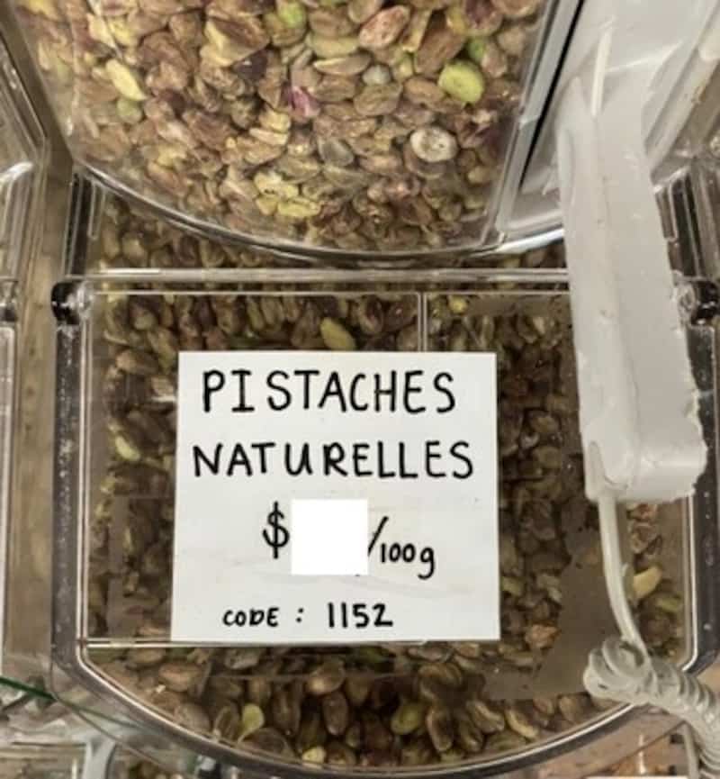 Des pistaches en vrac vendues par une entreprise montréalaise objet dun rappel