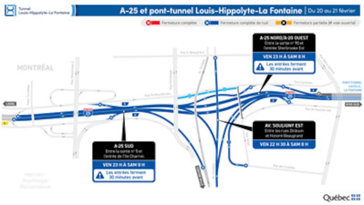 Le tunnel La Fontaine fermé durant la nuit de vendredi à samedi