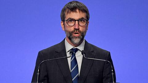 Environment and Climate Change Minister Stephen Gilbolt at COP26 in Glasgow on November 12.