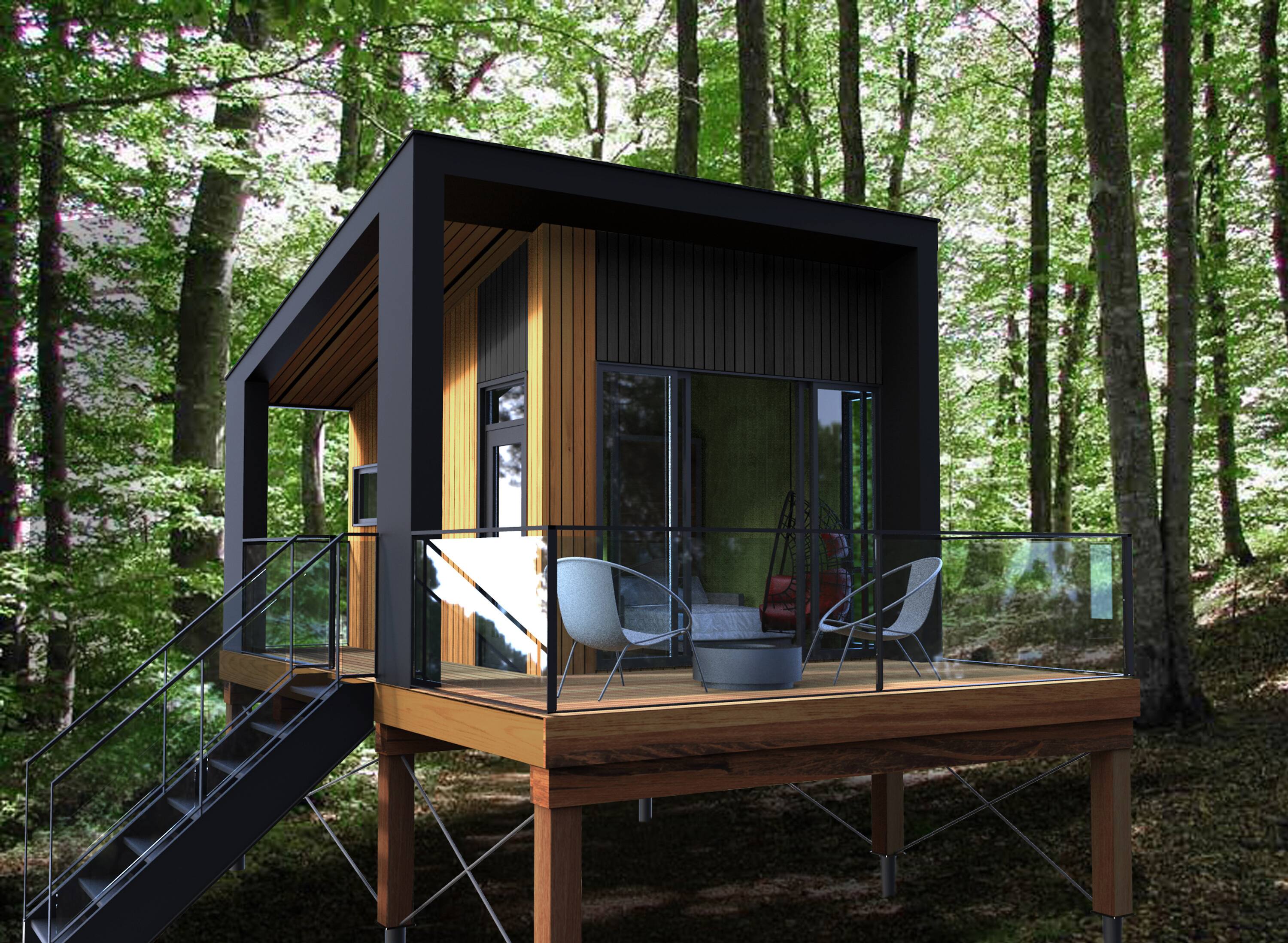 Nouveaux mini-chalets pour deux chez Laö Cabines