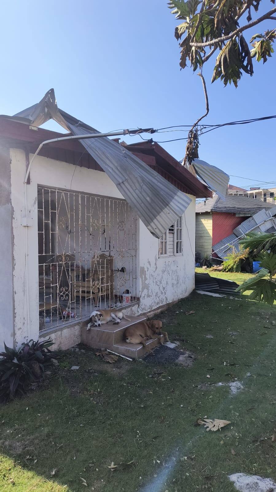 A casa em Negril da quebequense Catherine Ducharme, que mora na Jamaica há 18 anos, foi gravemente danificada.