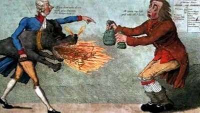 The storming of the Bastille in Paris on July 14, 1789