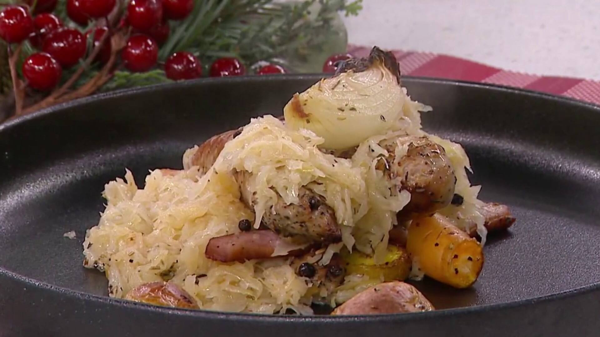 Saucisse rôties, comme une choucroute garnie