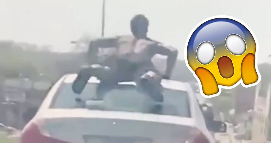Image principale de l'article Un homme fait des push-ups sur un véhicule