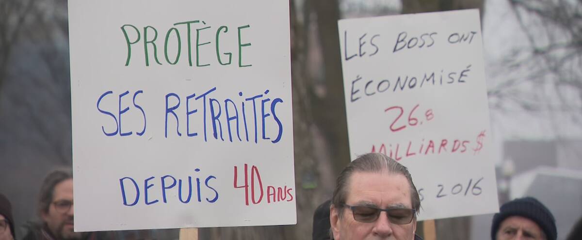Assurance pour rentes: des retraités manifestent