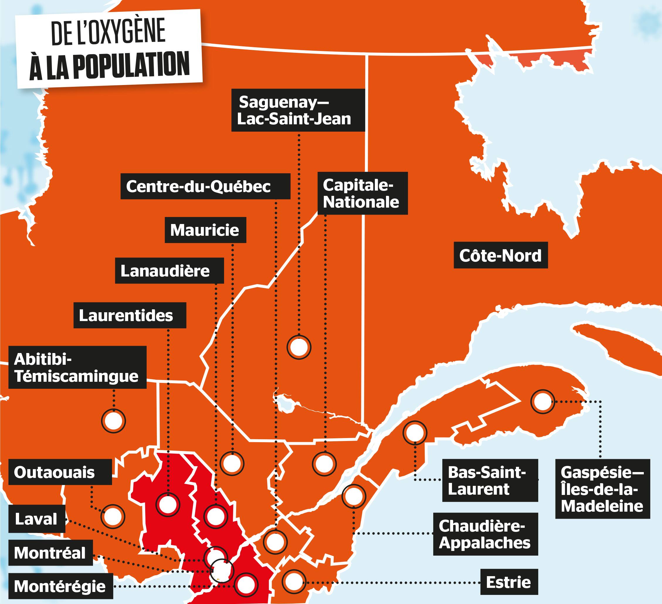 Une partie du Québec vire à l’orange JDQ