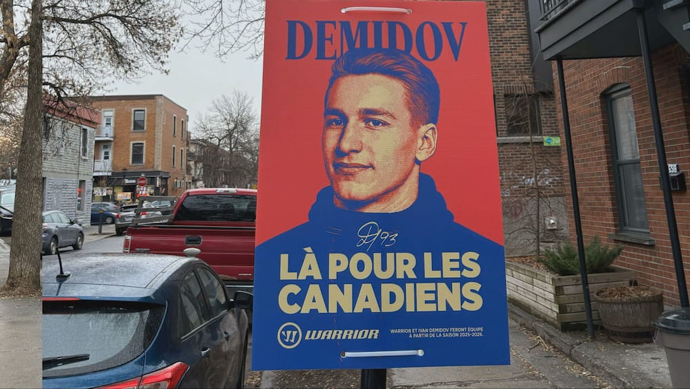 «Là pour les Canadiens»: des «pancartes électorales» d’Ivan Demidov installées à Montréal