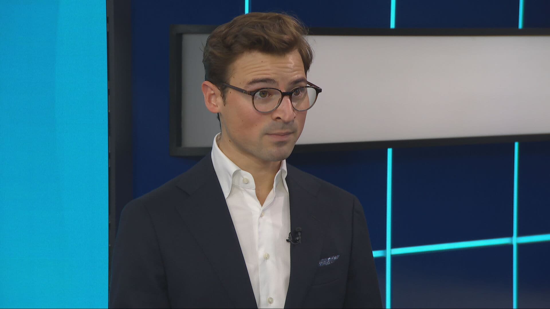 Le chroniqueur politique Georges Mercier dans les studios de LCN, le 29 août 2026.