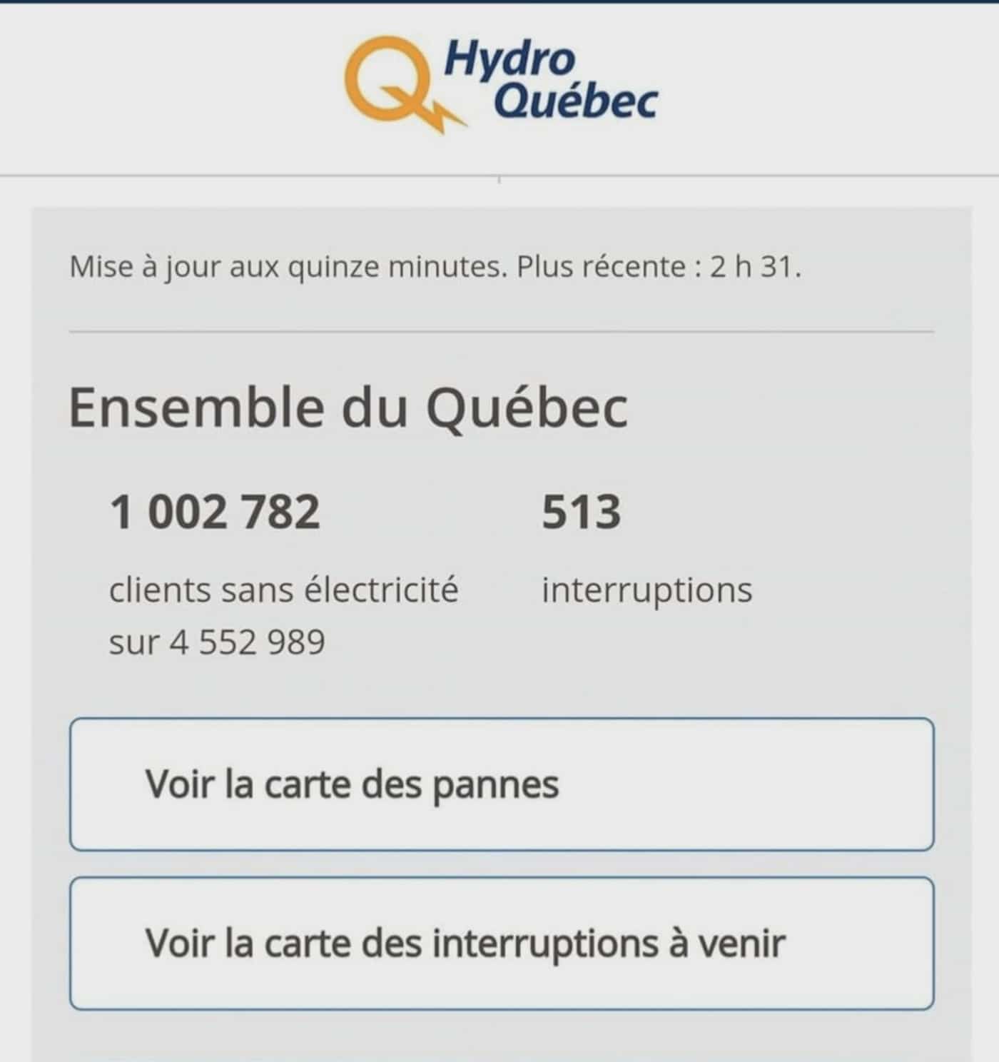 Hydro Quebec Problems Map Massive Hydro-Québec Power Outage Leaves Thousands in Darkness – Archyde