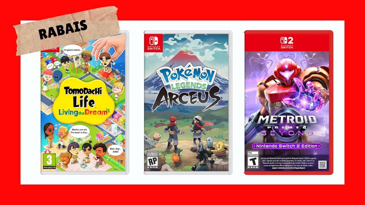 Nintendo: jusqu’à 32% de rabais sur des jeux Switch et Switch 2