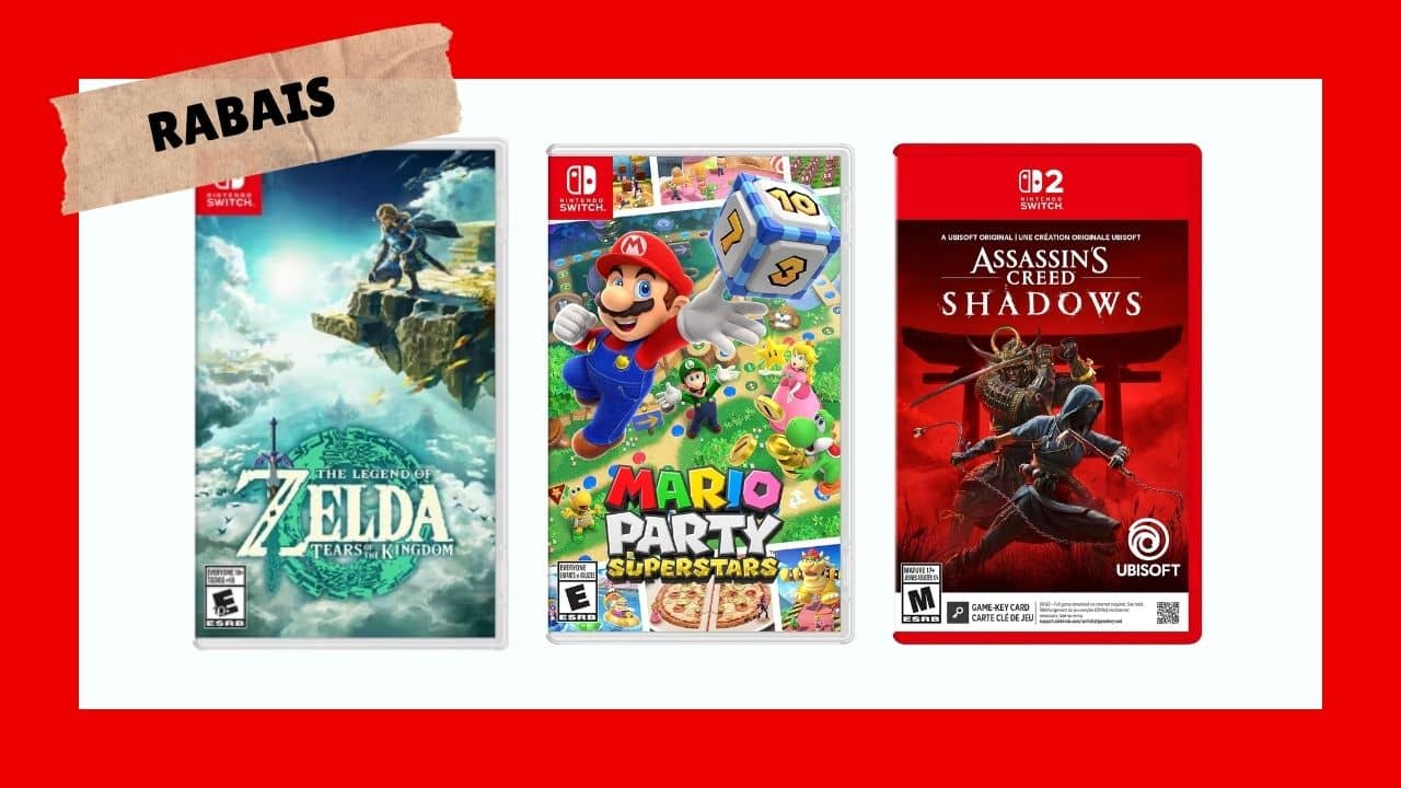 Jusqu'à 38% de rabais sur des jeux Nintendo Switch et Switch 2
