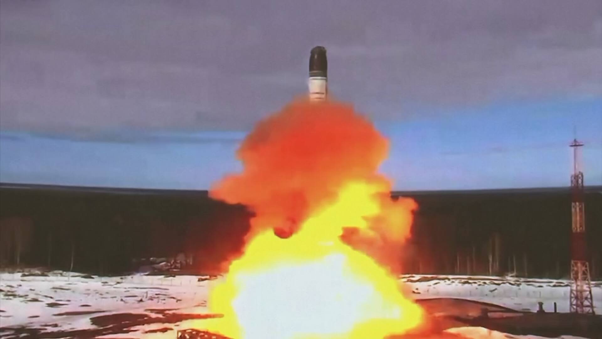 The first successful test firing of the latest Russian ballistic missile Sarmat