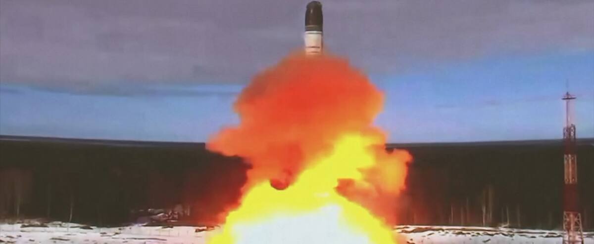 The first successful test firing of the latest Russian ballistic missile Sarmat The first successful test firing of the latest Russian ballistic missile Sarmat