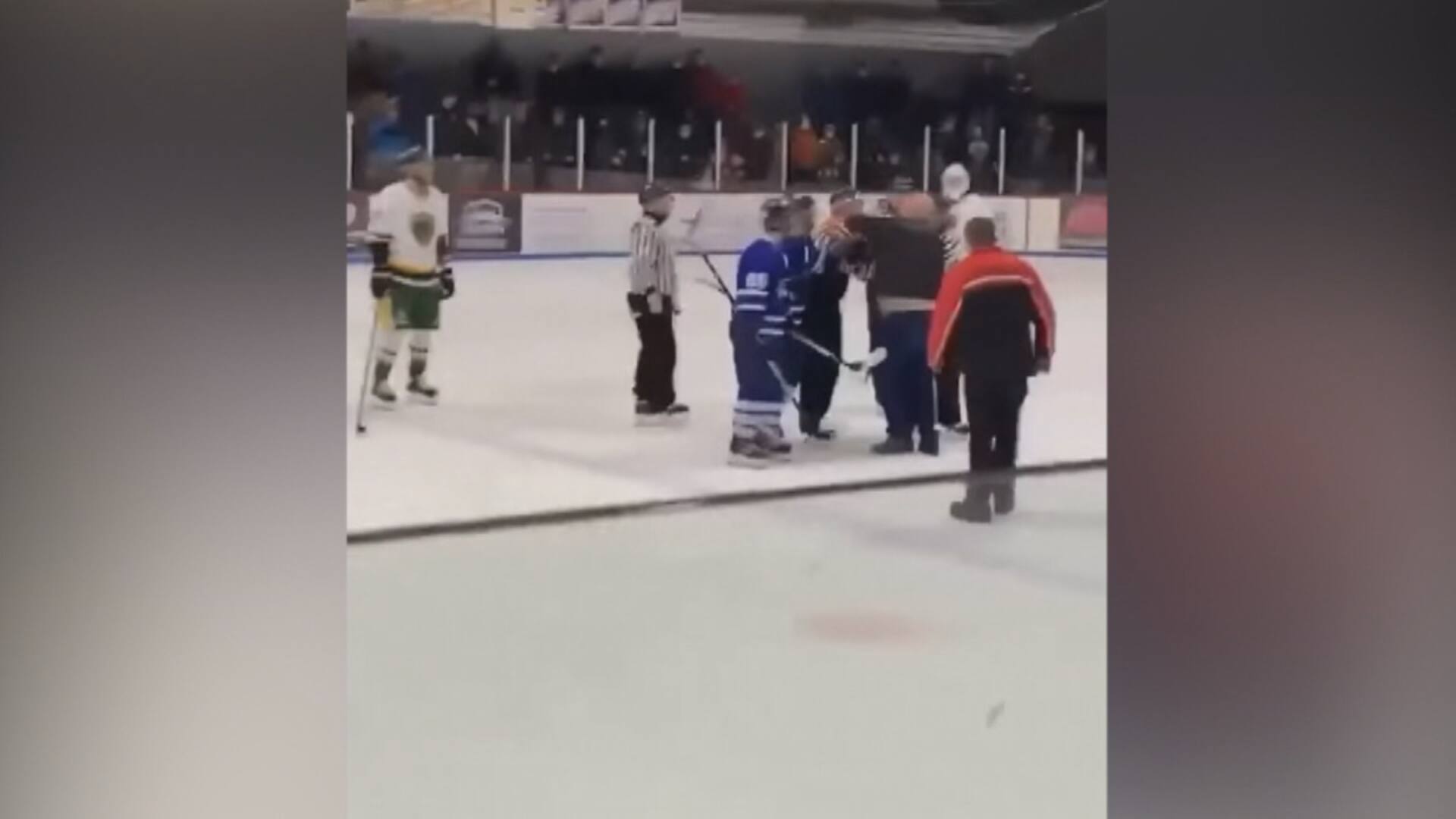 L'annonceur d&rsquo;un match de hockey s&rsquo;en prend &agrave; des arbitres