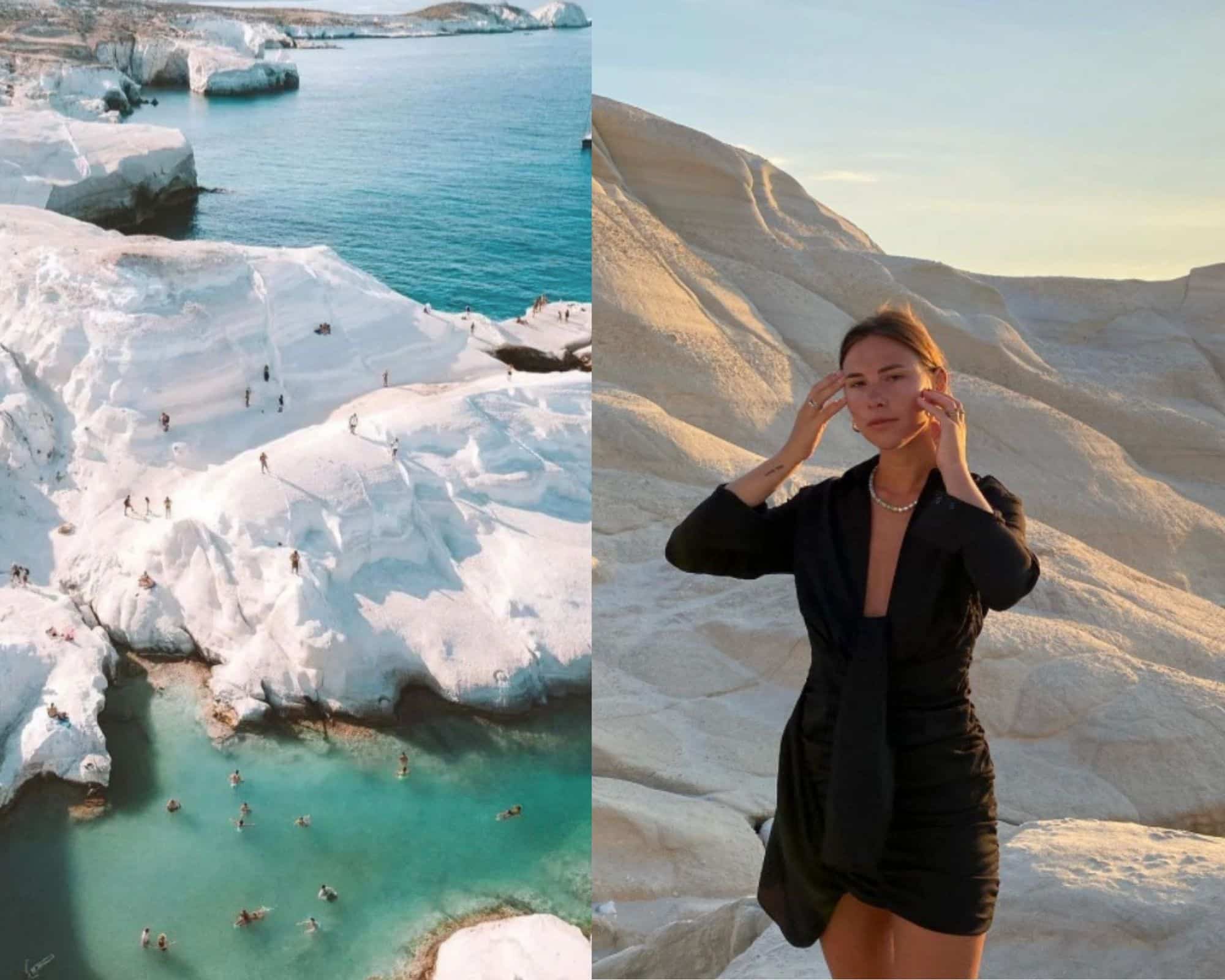 La plage cachée de Sarakiniko à Milos