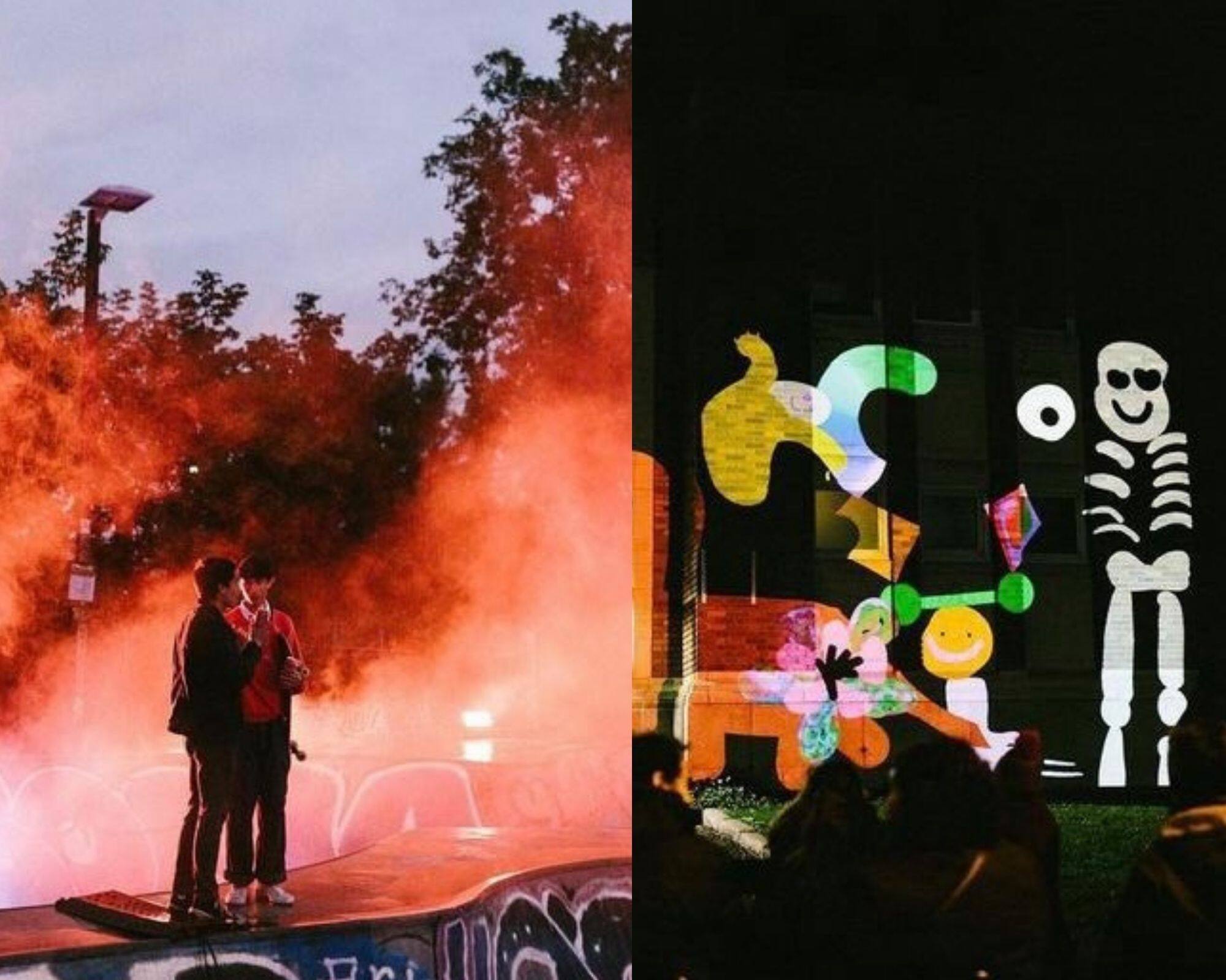 Une fresque lumineuse pour l'Halloween 