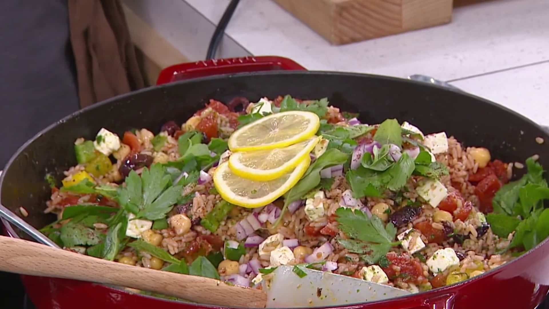 Salade de riz à la méditerranéenne 