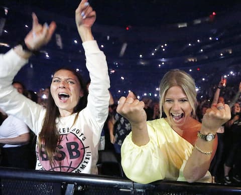 Overjoyed worshippers.