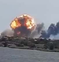 A bomb exploded near a Russian military airfield in Crimea, killing one person