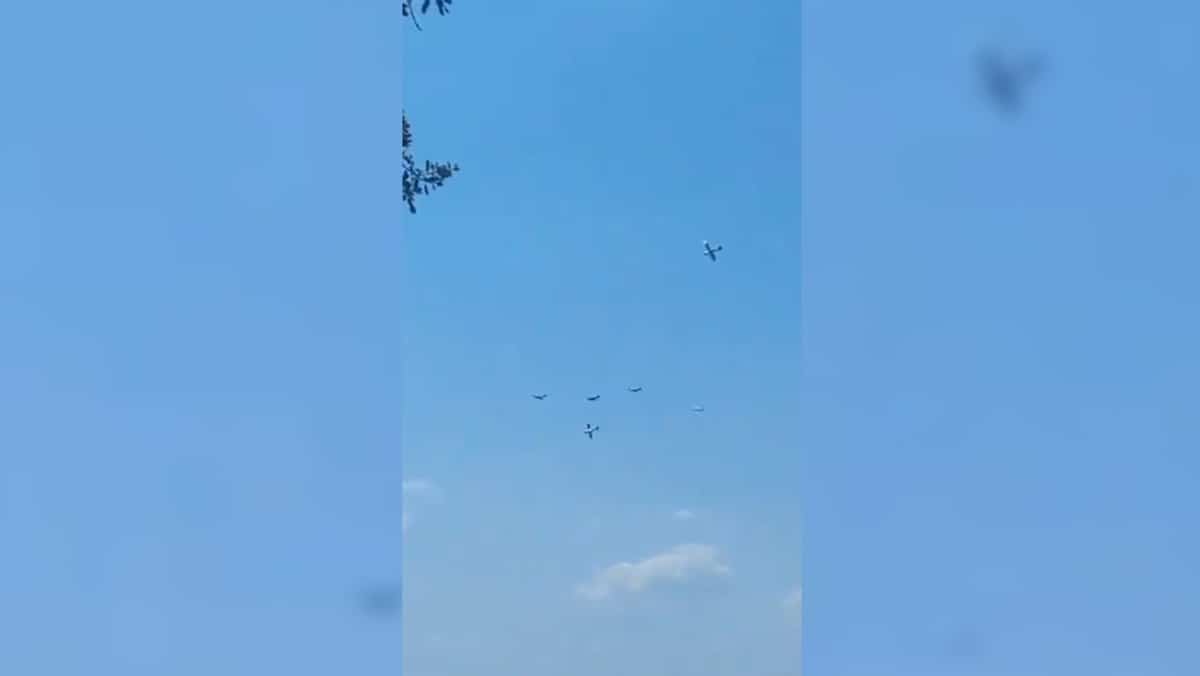 Two small planes collide during an air show in Portugal Two small planes collide during an air show in Portugal