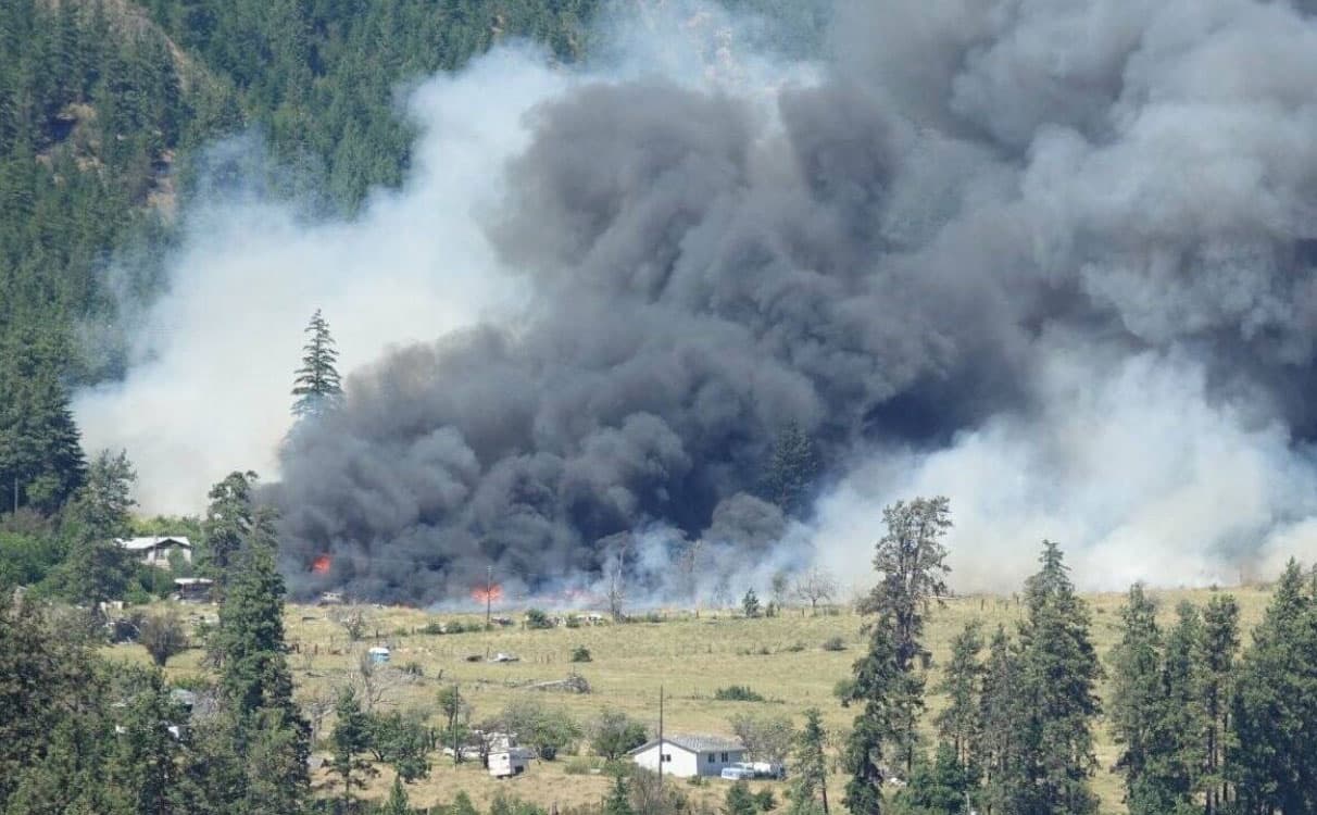 Lytton: six maisons d&eacute;truites par le feu de for&ecirc;t