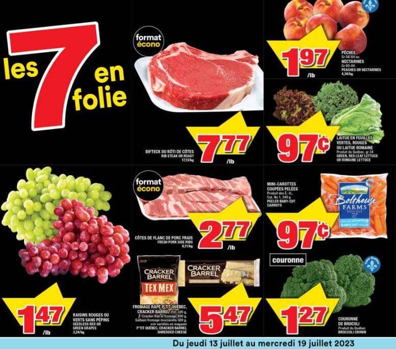 LES 24 MEILLEURS RABAIS EN CIRCULAIRE DU 13 AU 19 JUILLET